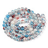 Baking Paint Crackle Glass Bead Strands DGLA-R053-05I-2