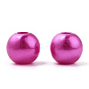 Spray Painted ABS Plastic Imitation Pearl Beads OACR-T015-05A-14-2