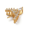 925 Sterling Silver Pave Clear Cubic Zirconia Crown Pendant Bails STER-P068-04G-2