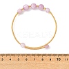 Copper French Wired & Round Natural Kunzite Cuff Bangles for Women BJEW-JB13989-4