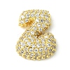 Rack Plating Brass Clear Cubic Zirconia Pendants KK-S378-01G-Z-1