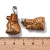 Natural Picture Jasper Pendants G-B127-07P-09-4