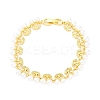 Cherry Brass Micro Pave Clear Cubic Zirconia Link Bracelets for Women BJEW-G740-02G-4