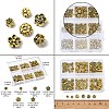 120Pcs 6 Styles Tibetan Style Alloy Beads TIBEB-YW0001-30-4