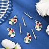 10Pcs 2 Styles Alloy Enamel Pendants ENAM-FP0003-08-1