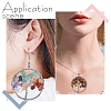 8Pcs 8 Colors Gemstone Pendants G-SC0002-20P-6