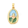 Brass Enamel Pendants KK-Z084-15G-02-1