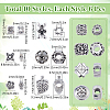 60Pcs 10 Styles Tibetan Style Alloy European Beads FIND-SC0008-88-2