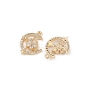 Brass Micro Pave Cubic Zirconia Pendants KK-K407-24G-2