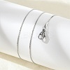 Non-Tarnish 304 Stainless Steel Serpentine Chain Necklace for Men Women NJEW-G076-01A-P-3