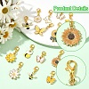 15Pcs Alloy Enamel Pendant Decoration HJEW-YW00064-2