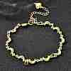 304 Stainless Steel Link Bracelets for Women BJEW-P354-06G-1