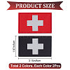 Gorgecraft 4Pcs 2 Colors Reflective First Aid Cross Patches PATC-GF0001-17-2
