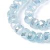 Anti-Tarnish Electroplate Glass Imitation Jade Beads Strands EGLA-T029-6mm-13C-3