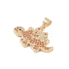 Brass Micro Pave Cubic Zirconia Pendants KK-E111-45A-G-2