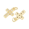 Brass Micro Pave Cubic Zirconia Pendants KK-C162-091G-2
