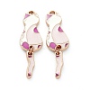Cat Shape Alloy Enamel Pendants & Dangle Earring Making Kits ENAM-M044-21LG-C-1