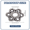 450Pcs 6-Petal Tibetan Style Alloy Hollow Flower Bead Caps TIBE-LP0001-02-2
