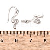 Snake Brass Micro Pave Cubic Zirconia Dangle Earrings EJEW-G425-04P-02-5
