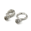 Brass Micro Pave Clear Cubic Zirconia Fold Over Clasps LS-KK-C107-08P-2