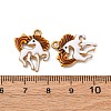 304 Stainless Steel Enamel Pendants STAS-Q363-13A-G-3