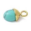 Synthetic Turquoise Pendants STAS-L277-07G-04-2