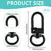 36pcs Baking Paint Alloy Swivel Clasps FIND-CP0002-88-2