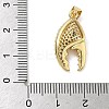 Brass Micro Pave Clear Cubic Zirconia Pendants KK-L257-02G-03-3