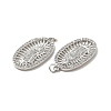 Brass Micro Pave Cubic Zirconia Pendants KK-E068-VB094-3