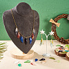 75Pcs 15 Colors Transparent Glass Leaf Pendants GLAA-TA0003-30-8