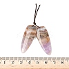 Natural Amethyst Lace Agate Pendants G-S398-03F-3