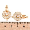 SHEGRACE Brass Micro Pave Clear Cubic Zirconia Fold Over Clasps XGRQ5K449-841G-3