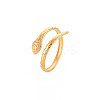Ion Plating(IP) 304 Stainless Steel Snake Open Cuff Ring for Women LS-RJEW-S405-179G-3