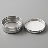 Aluminium Shallow Round Candle Tins AJEW-WH0312-58B-2