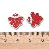 304 Stainless Steel Red Enamel Charms STAS-M102-63P-3