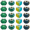 90Pcs 15 Styles Green Series Large Hole Resin European Beads OPDL-SP0001-02-7
