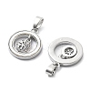 Brass Micro Pave Cubic Zirconia Pendants KK-L222-014P-2
