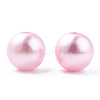 Spray Painted ABS Plastic Imitation Pearl Beads OACR-T015-05C-17-2