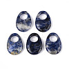 Natural Sodalite Large Hole Pendants G-N348-06B-10-1