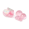 Printed Opaque Acrylic Beads OACR-P035-02A-M-3