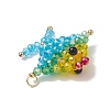 Glass Woven Pendants PALLOY-MZ00548-4