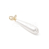 Electroplate Shell Pearl Teardrop Pendants PALLOY-JF04939-01-3