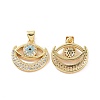 Brass Micro Pave Cubic Zirconia Pendants ZIRC-P106-58G-1
