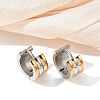 304 Stainless Steel Polishing Effect Hoop Earrings EJEW-M001-36GP-B-1