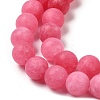 Natural Dyed White Jade Beads Strands G-M402-B01-04-3
