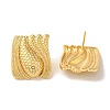Rack Plating Brass Stud Earrings EJEW-B062-15G-2