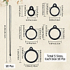 40Pcs 4 Style Silicone Rings with 10Pcs Adjustable Necklace Lanyard Anti-Lost Pendant Holder DIY-GF0008-10-2
