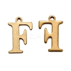 304 Stainless Steel Alphabet Charms STAS-H122-F-AB-1