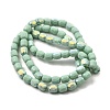 Frosted Imitation Jade Glass Beads Strands GLAA-P058-08A-02-2