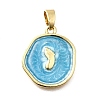 Brass Enamel Pendants KK-P336-41G-01-1